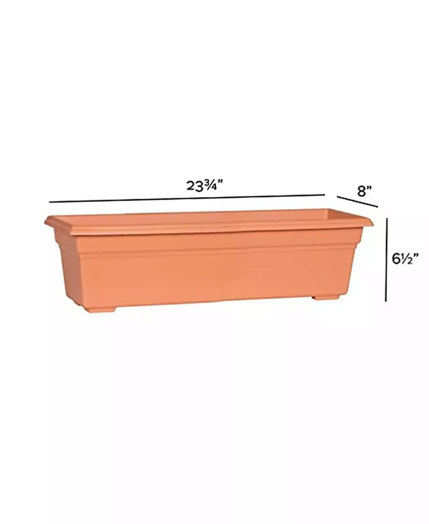 Novelty Maunfacturing Countryside Flower Box Planter, Terracotta Color - 23.75" 3