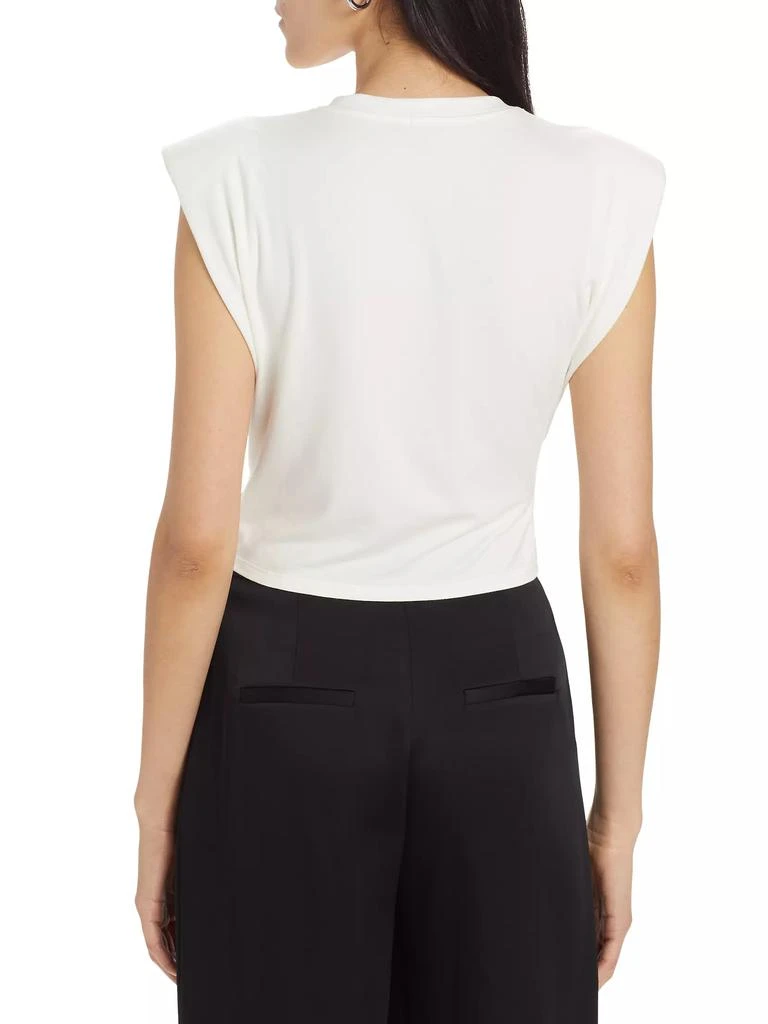 SIMKHAI Estelle Wrap Crop T-Shirt 5