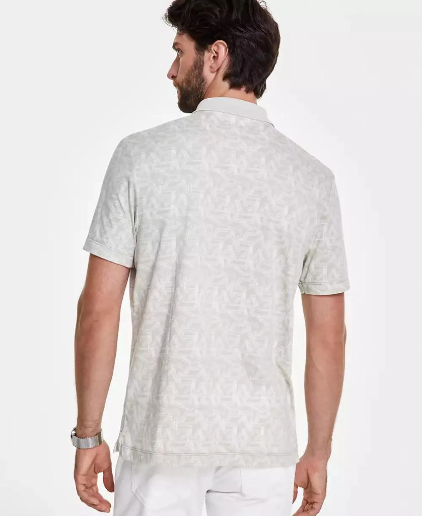 Alfani Men's Distressed Geometric Pattern Polo Shirt, Created for Macy's 2