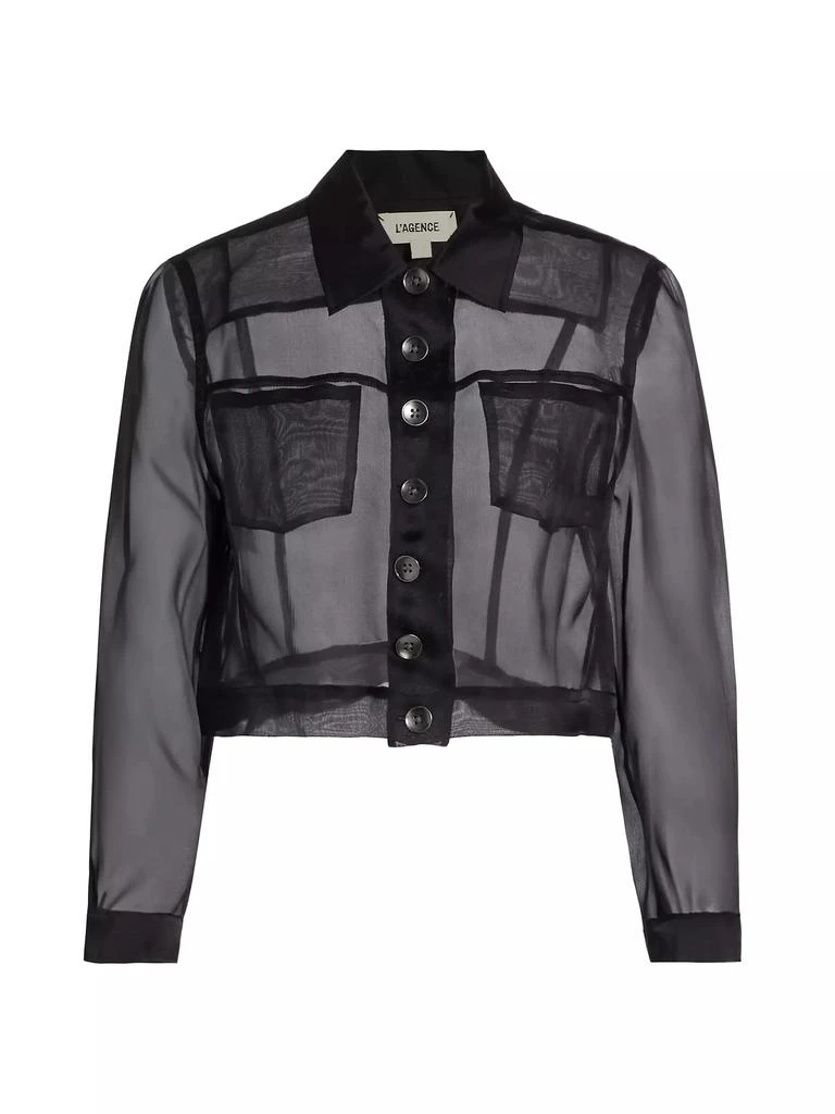 L'Agence Anders Silk Organza Jacket 1