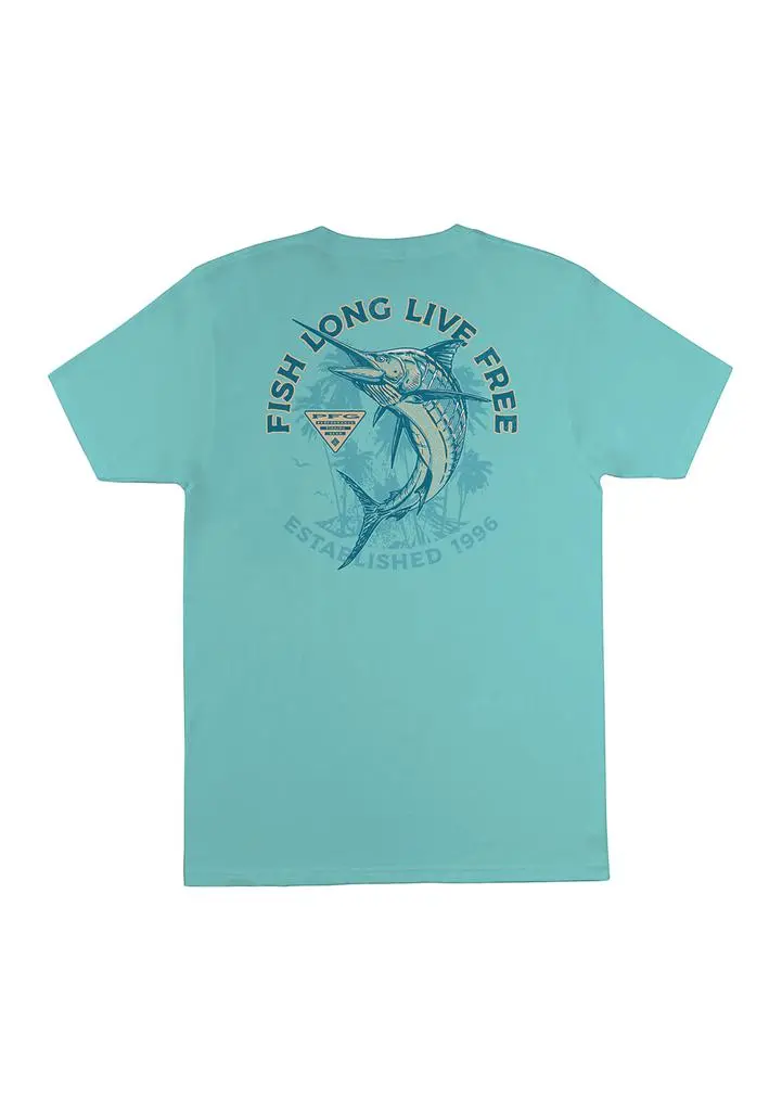 Columbia Short Sleeve Fish Long Live Free Graphic T-Shirt