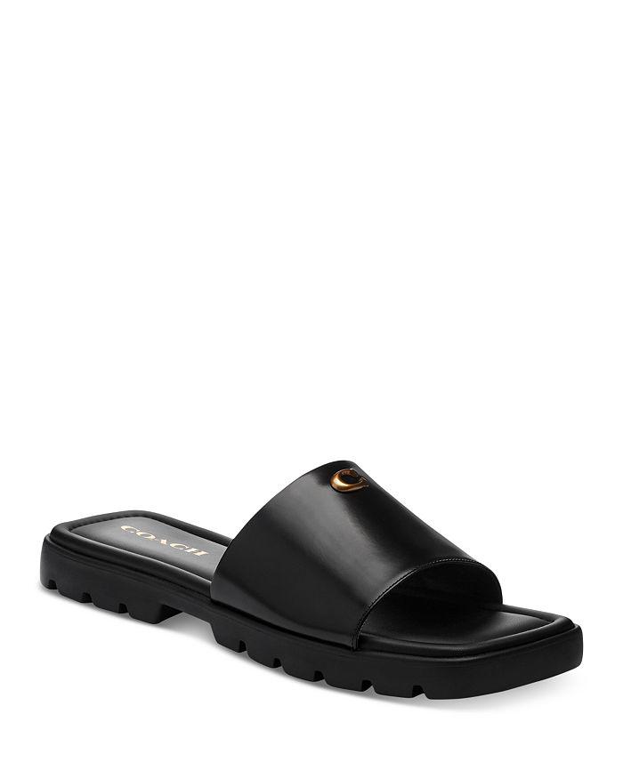 COACH Women's Florence Square Toe Slide Sandals