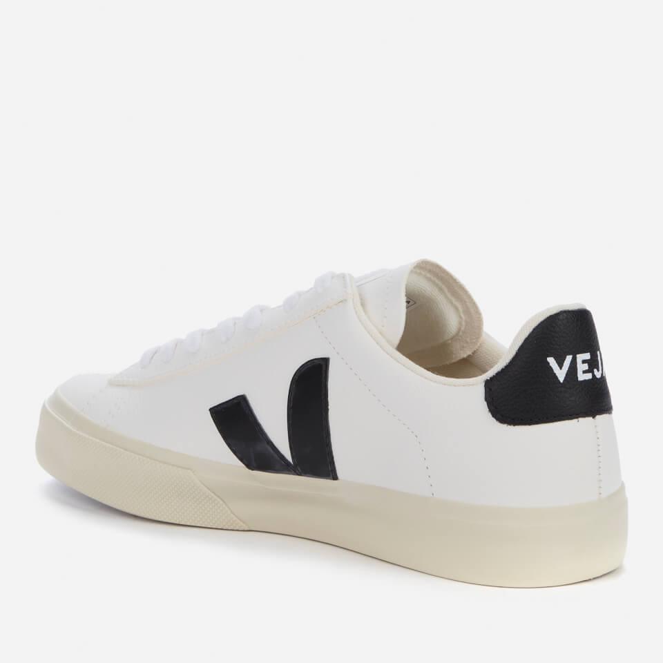 Veja VEJA WOMEN'S CAMPO CHROME FREE LEATHER TRAINERS - EXTRA WHITE/BLACK