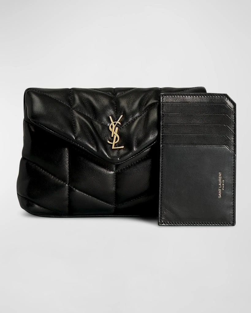 Saint Laurent Lou Puffer YSL Pouch in Quilted Leather 5