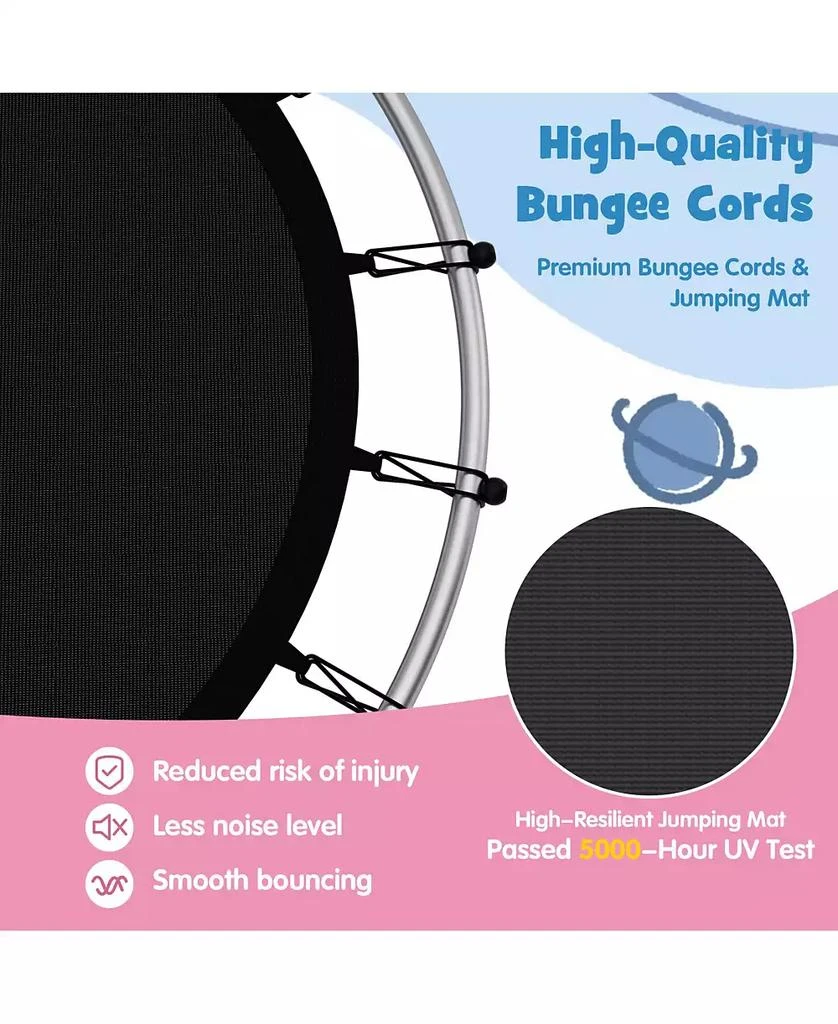 SKONYON 55 Inch Kids Recreational Trampoline Bouncing Jumping Mat with Enclosure Net 5