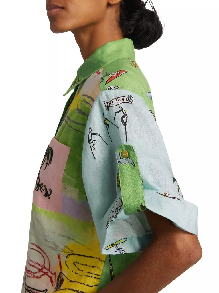ALÉMAIS Jet Linen Short-Sleeve Shirt 6