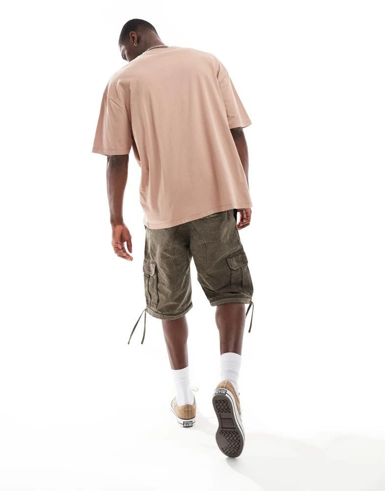 ASOS ASOS DESIGN essential oversized t-shirt in tan 4