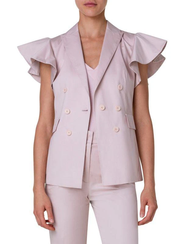 Akris Double-Breasted Flutter Sleeve Blazer 1