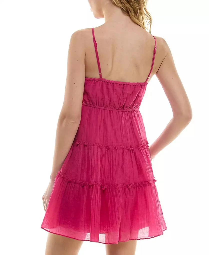 City Studios Juniors' Gauzy Rosette Mini Dress 2