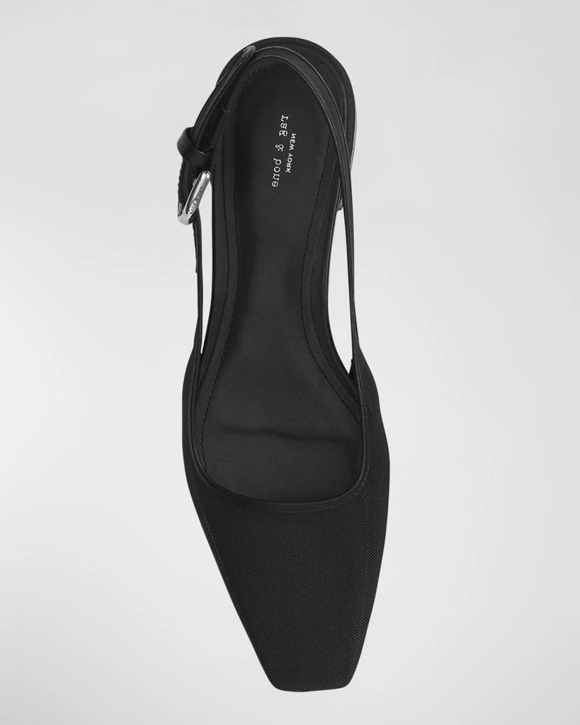 Rag & Bone Astra Mesh Buckle Slingback Ballerina Flats 3