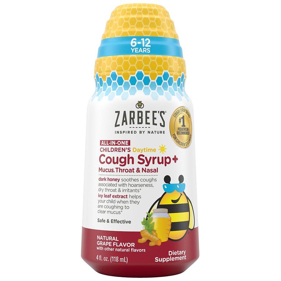 ZarBee's Naturals Kid's All-In-One Day Cough + Mucus, Throat, & Nasal Grape