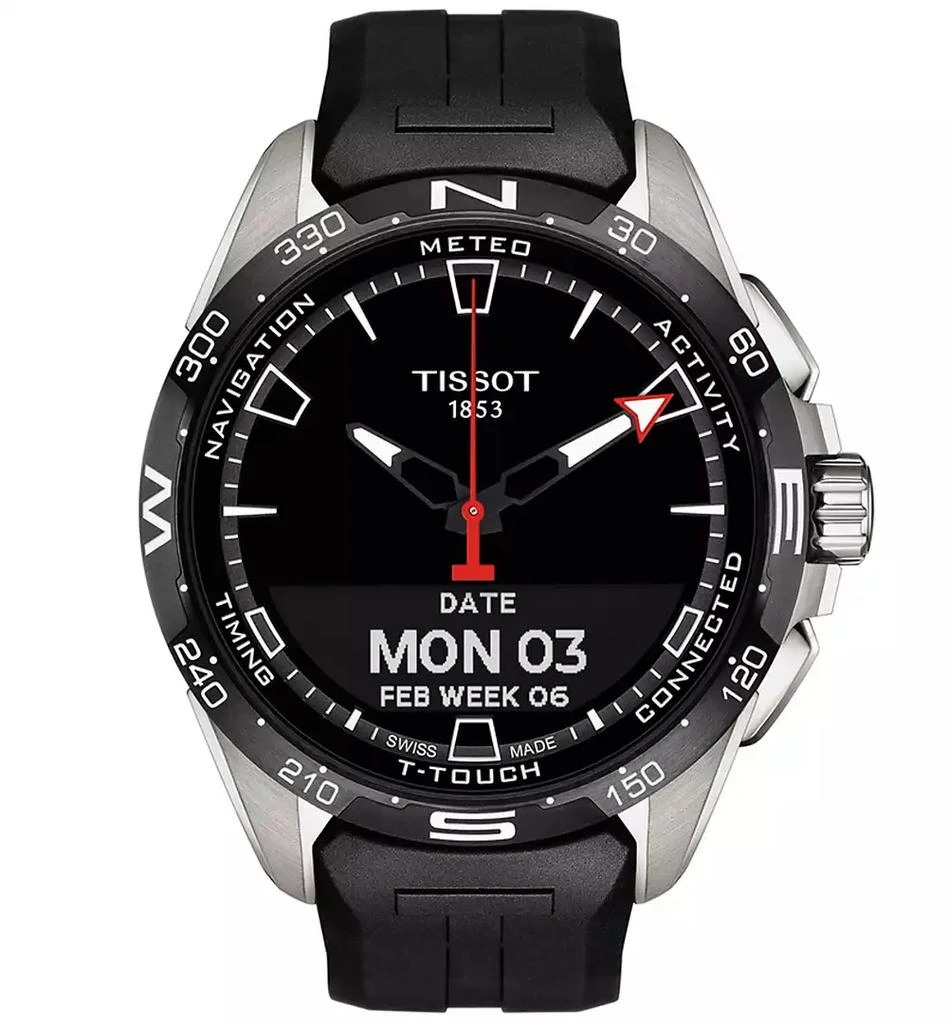 Tissot Men
s Swiss T-Touch Connect Solar Black Rubber Strap Smart Watch 48mm 8