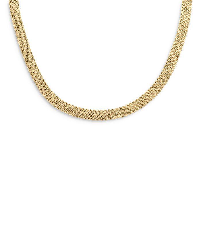 Alberto Amati 14K Yellow Gold Five Strand Rope Link Collar Necklace, 18"