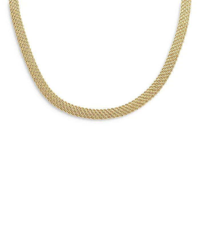Alberto Amati 14K Yellow Gold Five Strand Rope Link Collar Necklace, 18" 1