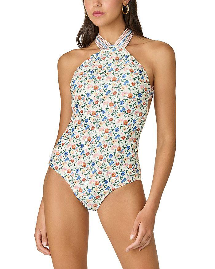 Shoshanna High Neck One Piece Swimsuit
