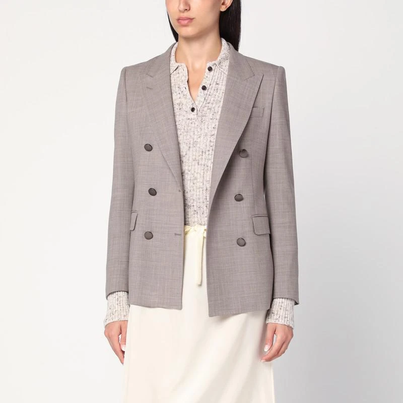 TAGLIATORE Beige double-breasted jacket in wool blend 1
