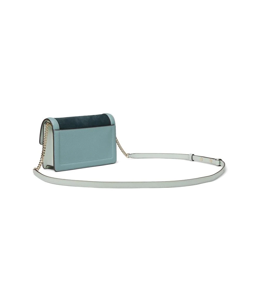 Kate Spade New York Knott Color-Blocked Pebbled Leather and Suede Leather Flap Crossbody 2