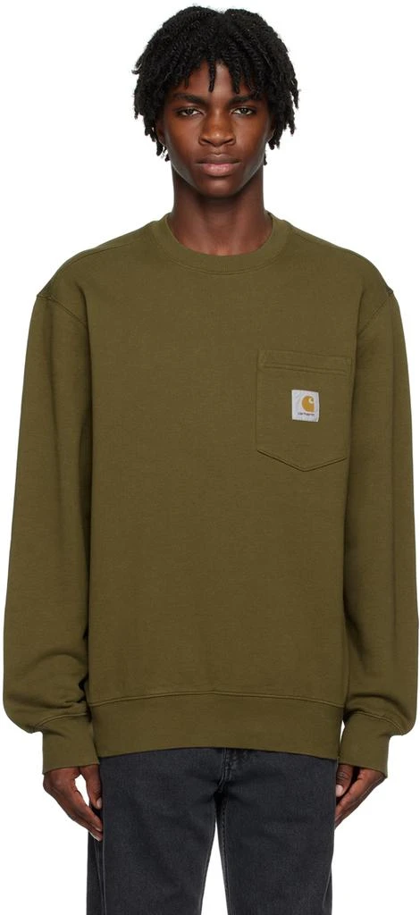 Carhartt Work In Progress Green Pocket Sweatshirt 1