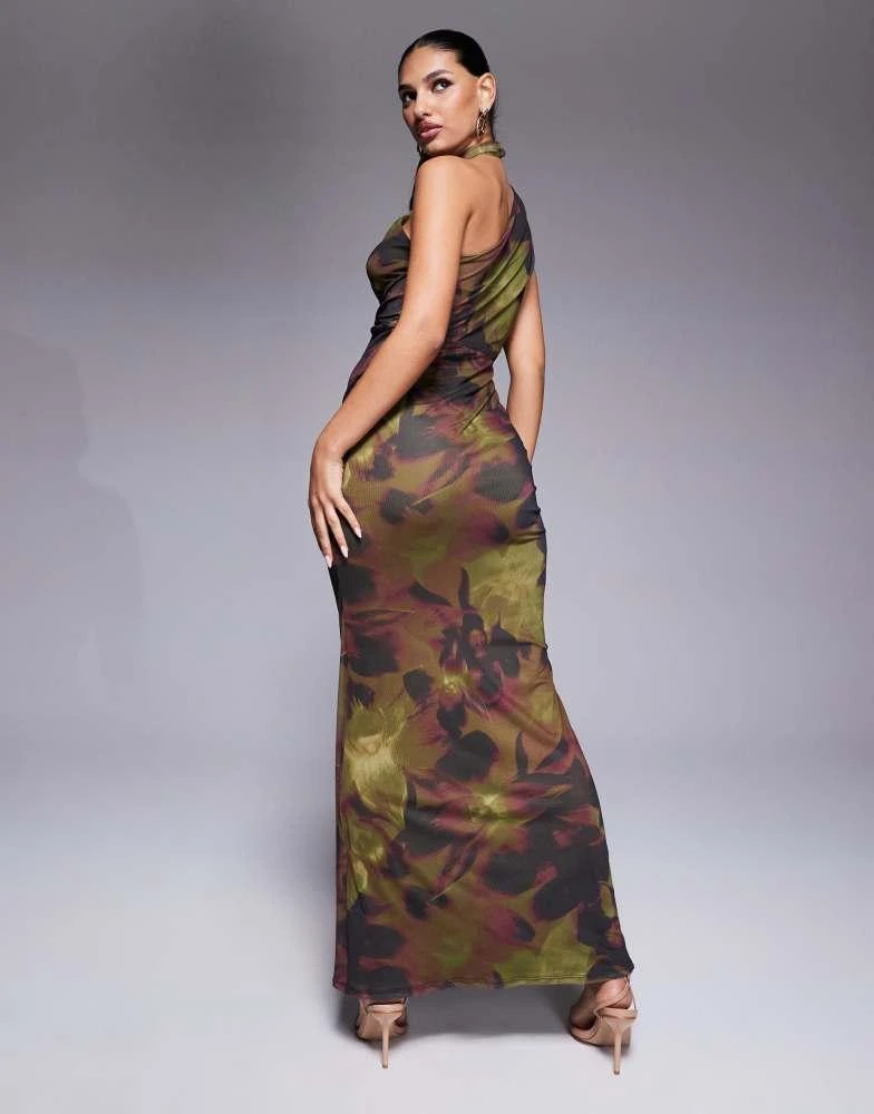 strapless open back dress Dusty Pink Off-The-Shoulder Evening Dress Front Split-Bridelily main image 1