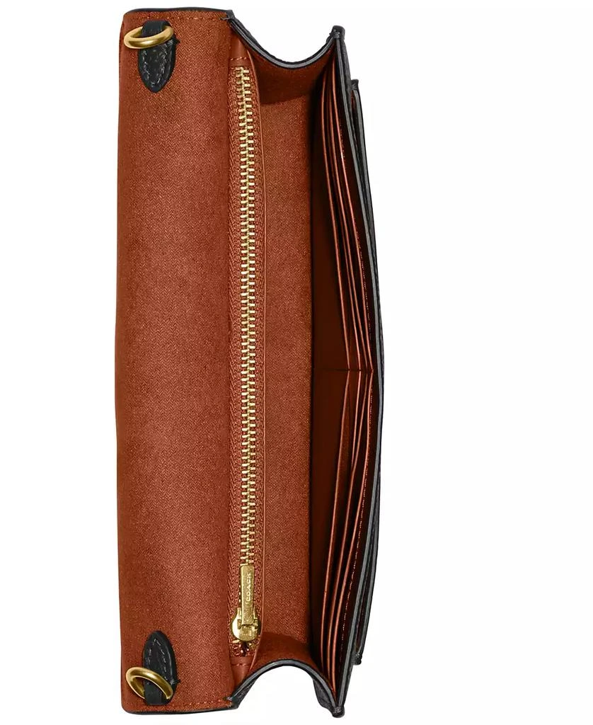 Coach Tabby Polished Pebble Leather Chain Clutch 4