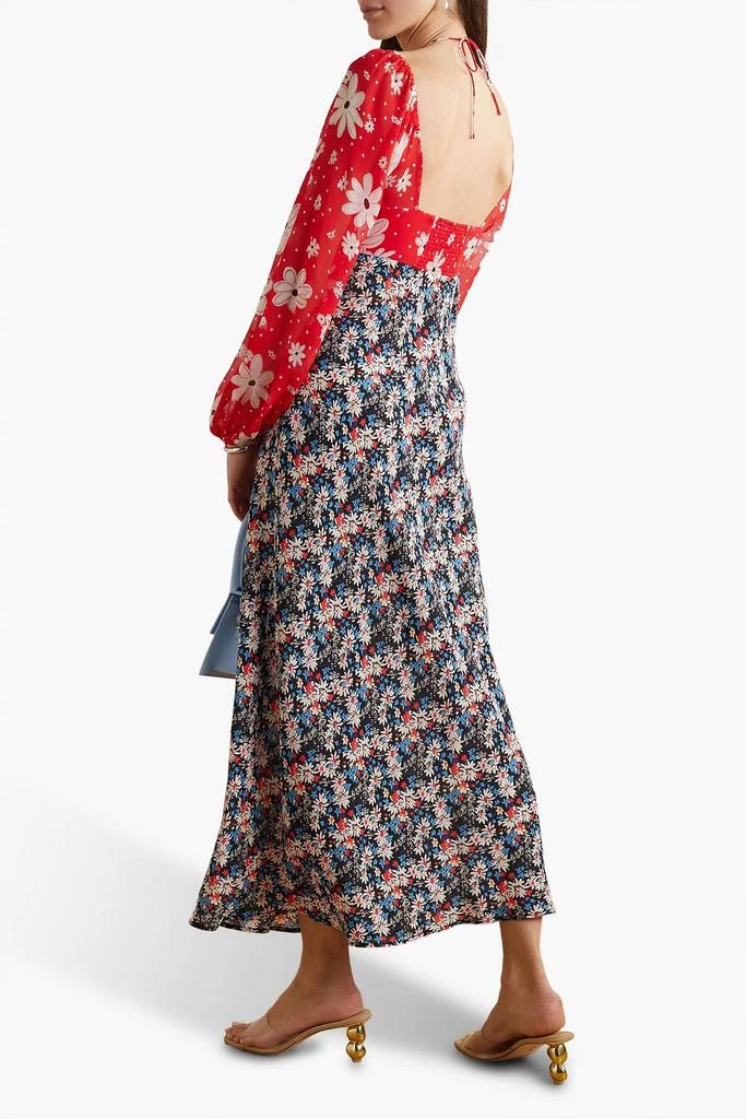 RIXO Jeanie floral-print crepe halterneck midi dress 3