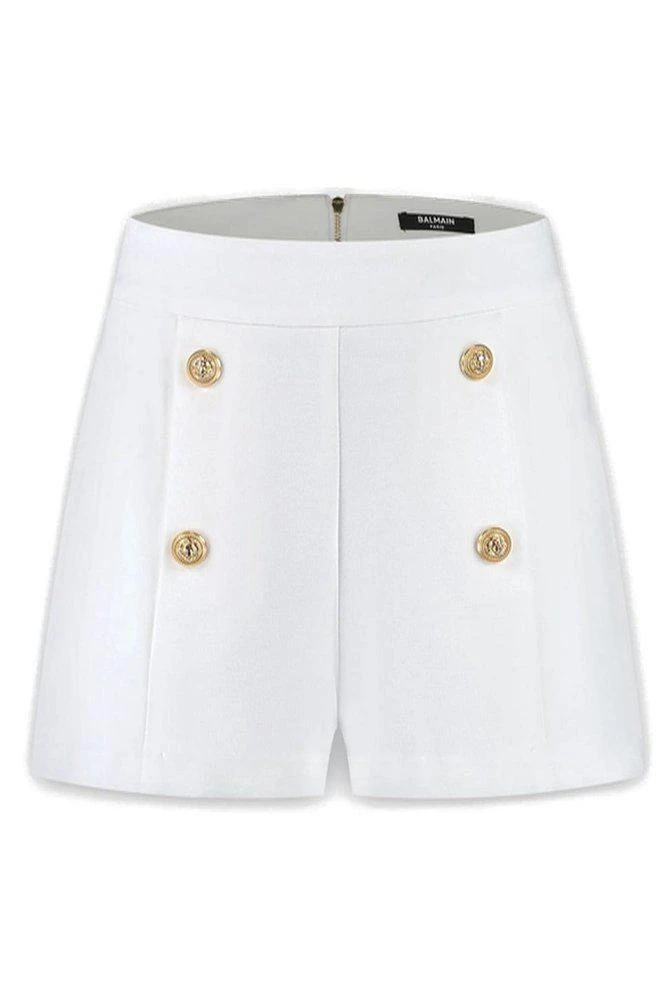 Balmain Balmain Kids Logo Patch Button Detailed Shorts