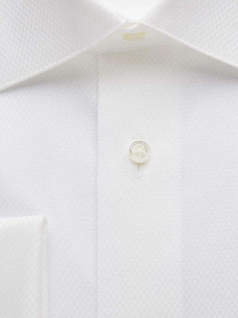 David Donahue Trim-Fit Dobby Weave Formal Shirt 3