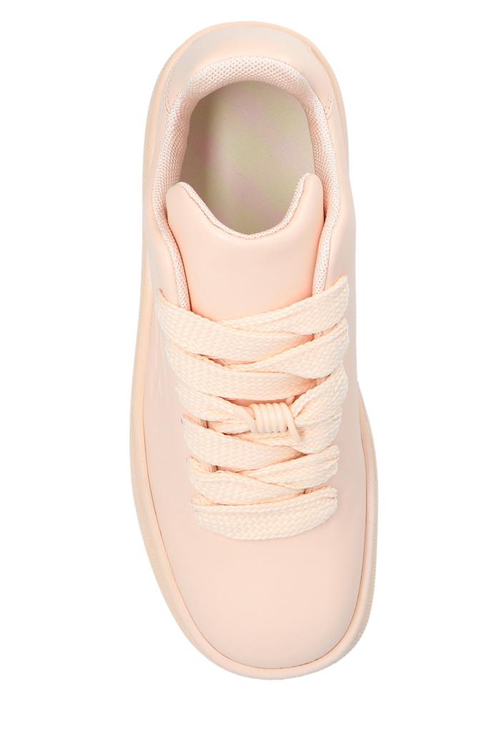 Shop Burberry Box Equestrian Knight Embossed Sneakers on