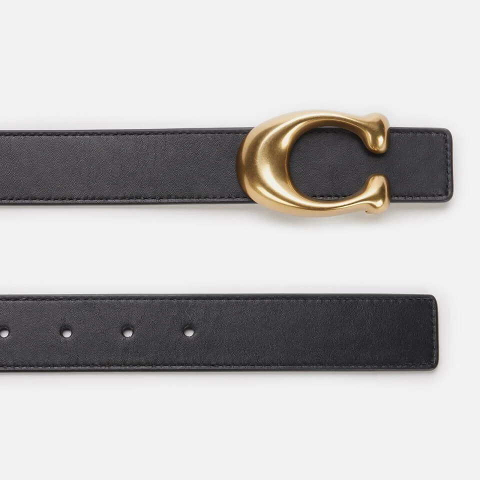 Coach Coach Women's 32mm Sculpted C Reversible Belt - Black 1941 Saddle 2