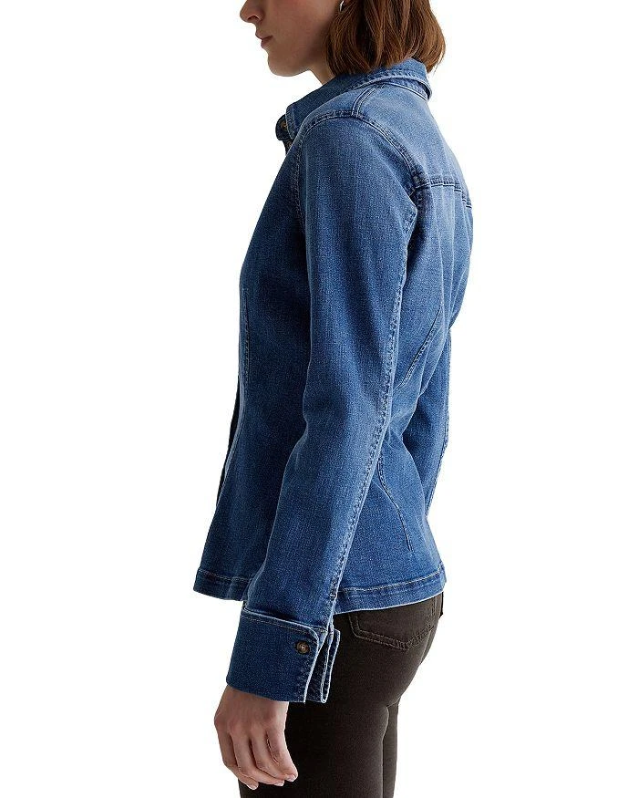 AG Cheryl Long Sleeve Fitted Denim Shirt 4