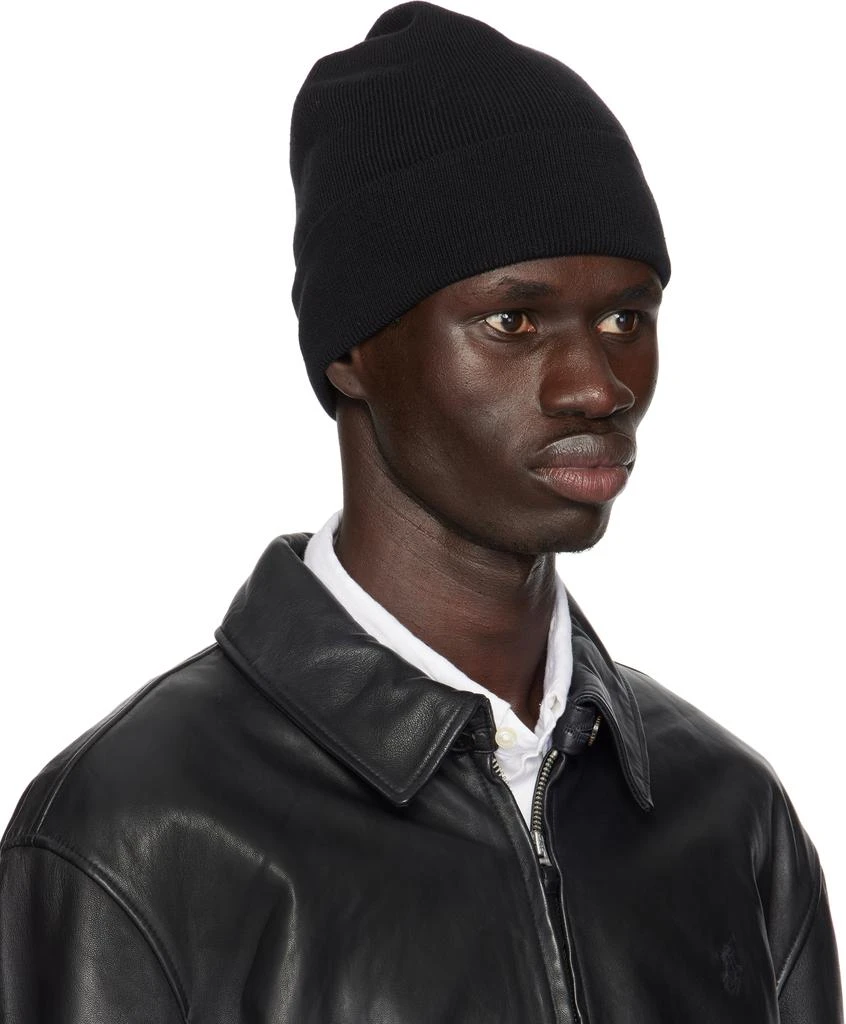 Ralph Lauren Black Lightweight Cotton Beanie 2
