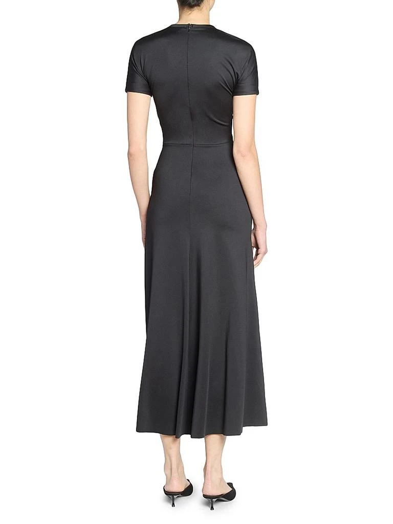 Victoria Beckham Gathered Cotton T-Shirt Midi-Dress 5