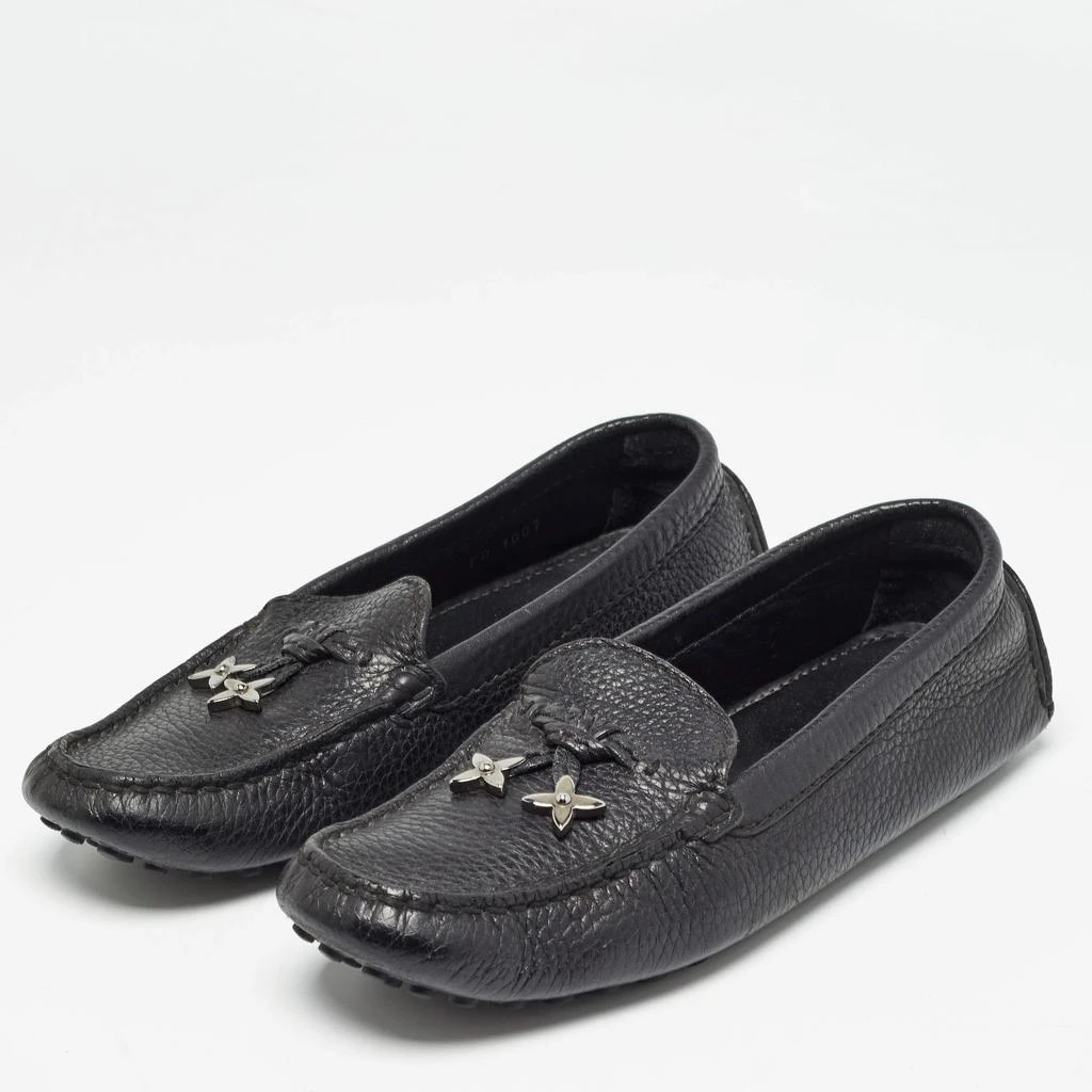 Louis Vuitton Louis Vuitton Black Leather Charm Loafers Size 36 