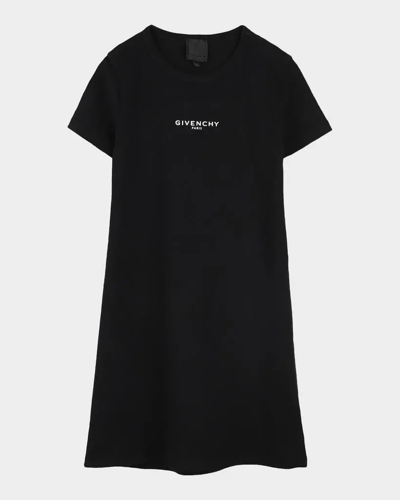 Givenchy Girl's Cutout Stretch Cotton T-Shirt Dress, Size 4-6
