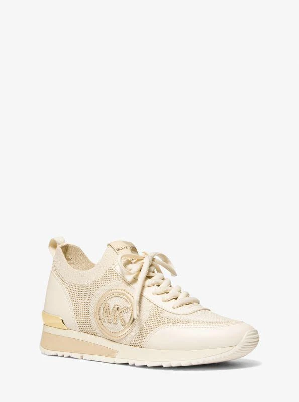 Michael Kors Jenkins Metallic Stretch Knit Trainer 1