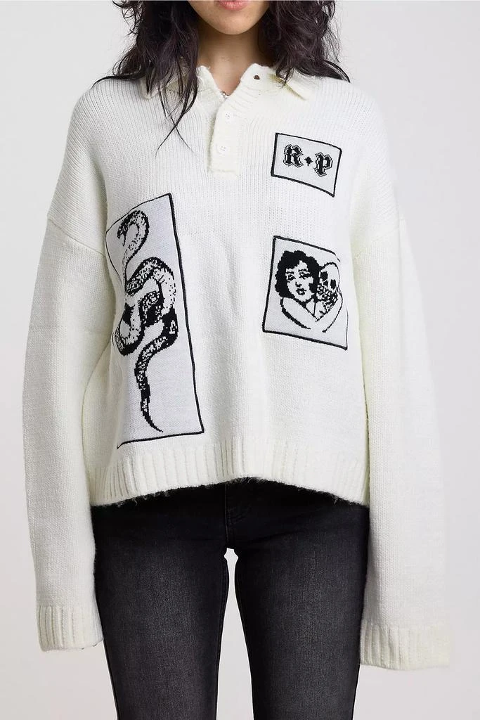 The Ragged Priest The Ragged Priest Post Polo Collar Sweater