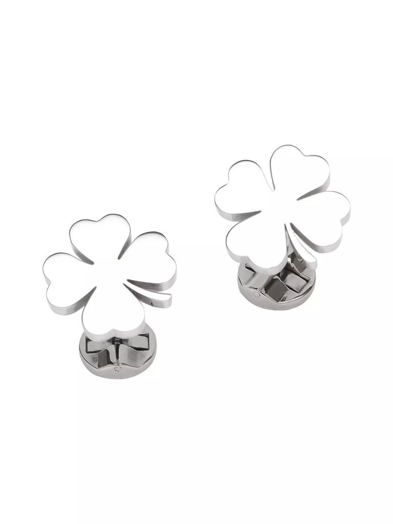 Cufflinks Inc. Four-Leaf Clover Stainless Steel Cufflink 1