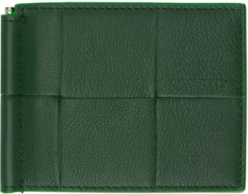 Bottega Veneta Green Bill Clip Wallet 1