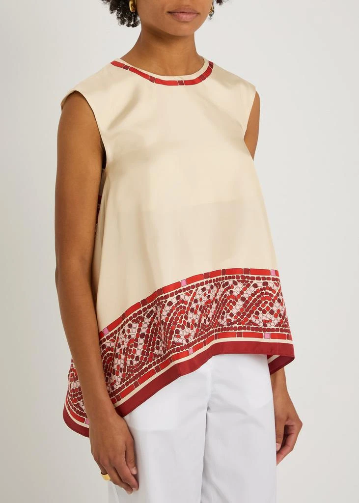 LA DOUBLE J San Carlo printed silk-twill top 2