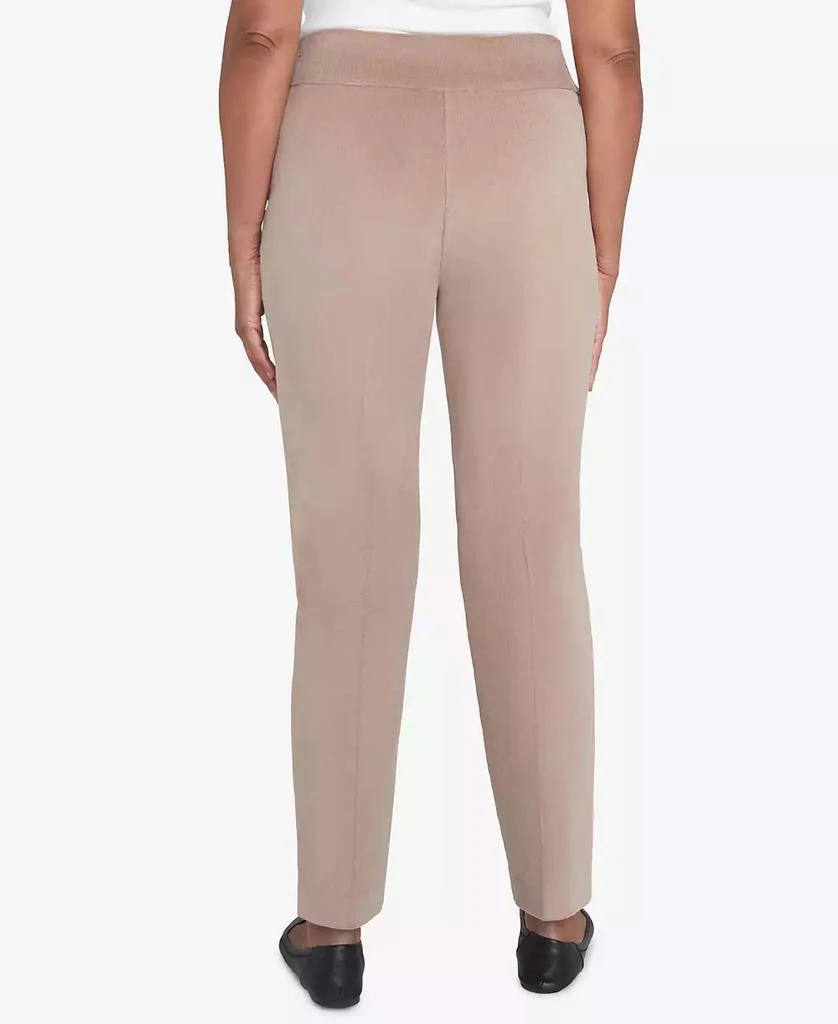 Alfred Dunner Petite Telluride Modern Corduroy Faux Fly Front Short Length Pants 2