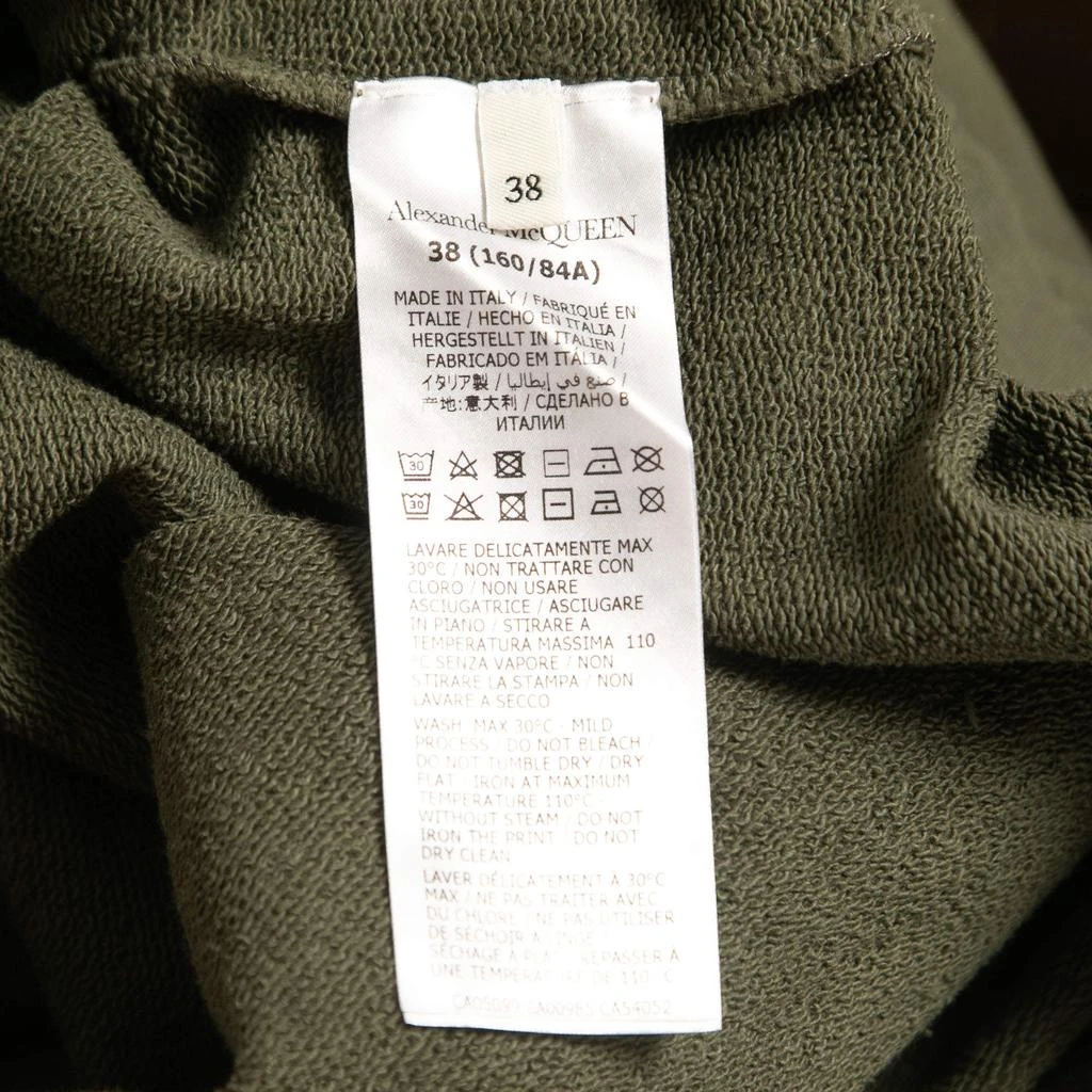 Alexander McQueen Alexander McQueen Military Green Logo Print Cotton Jogger Sweatshirt Set M/S 6