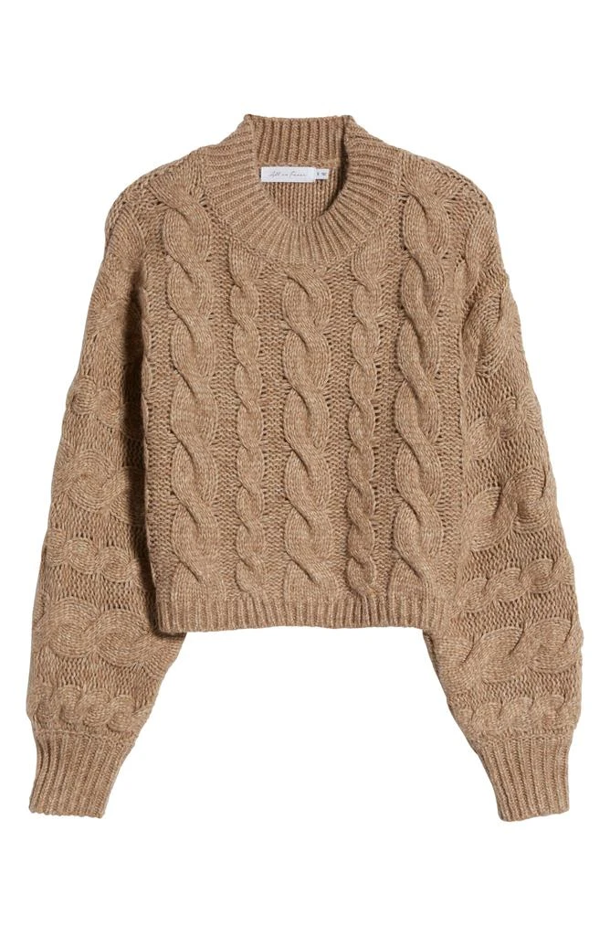 ALL IN FAVOR Cable Knit Crop Sweater 5