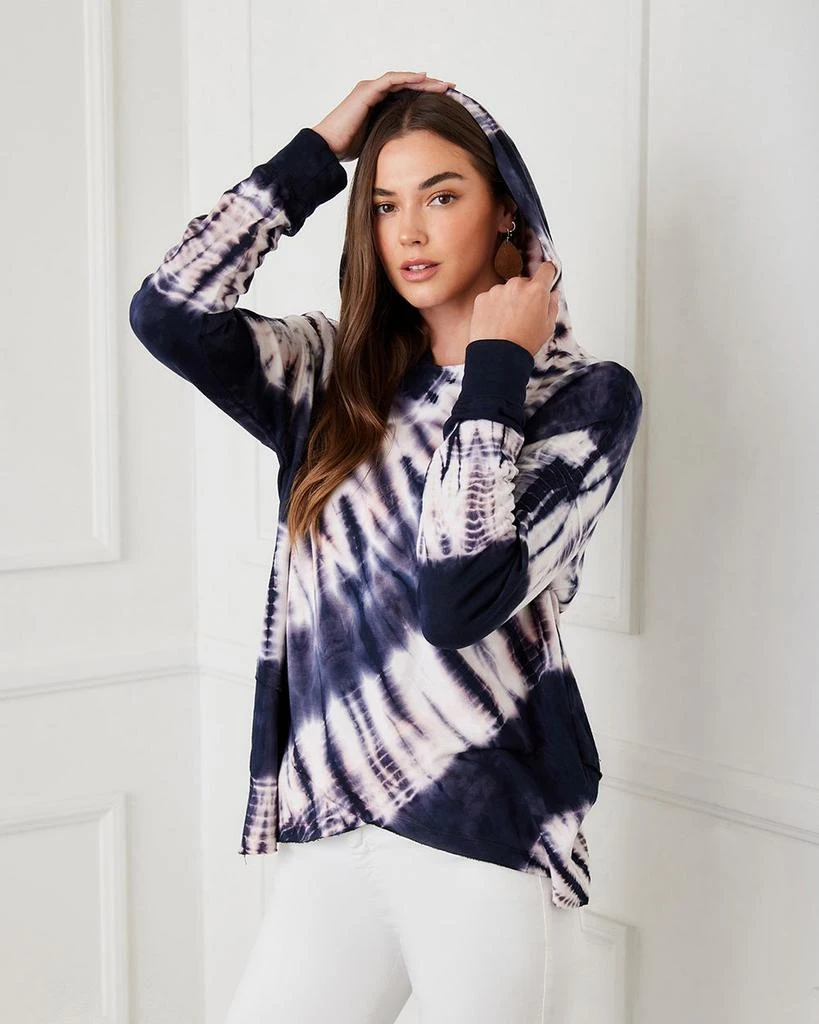 Karen Kane Tie Dyed Asymmetric Hem Hoodie Top 3