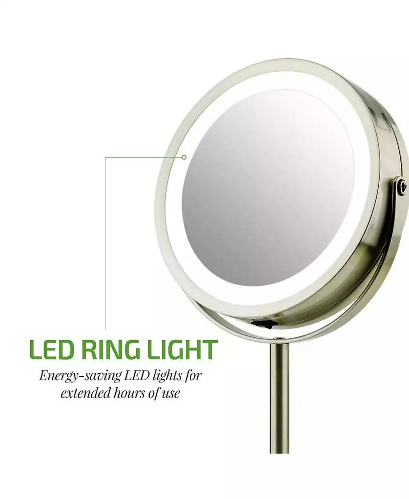 OVENTE 7" Dual Sided Tabletop Makeup Mirror with LED 4