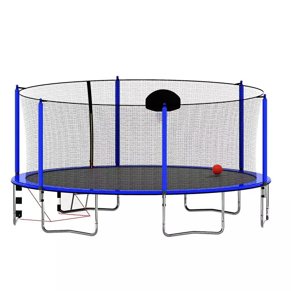 Streamdale Furniture Streamdale 16FT Trampoline w/ Basketball, Ladder, Enclosure 
Soccer Goal 9