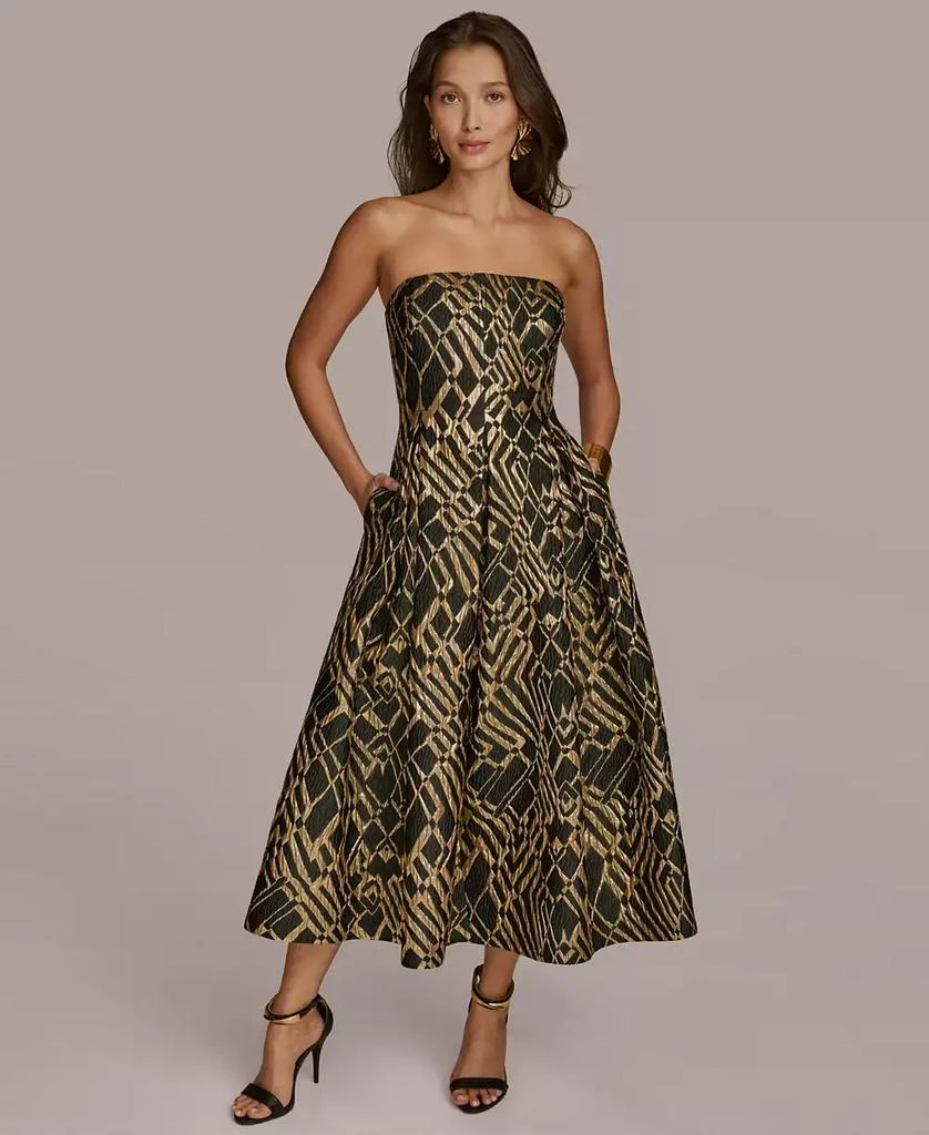 Donna Karan Women
s Strapless Fit and Flare Midi Dress
