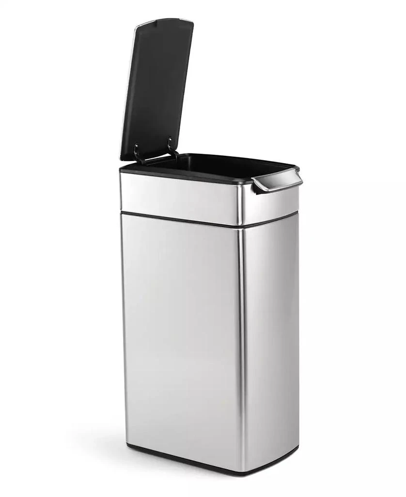 simplehuman Brushed Stainless Steel 40 Liter Fingerprint Proof Slim Touch Bar Trash Can 5