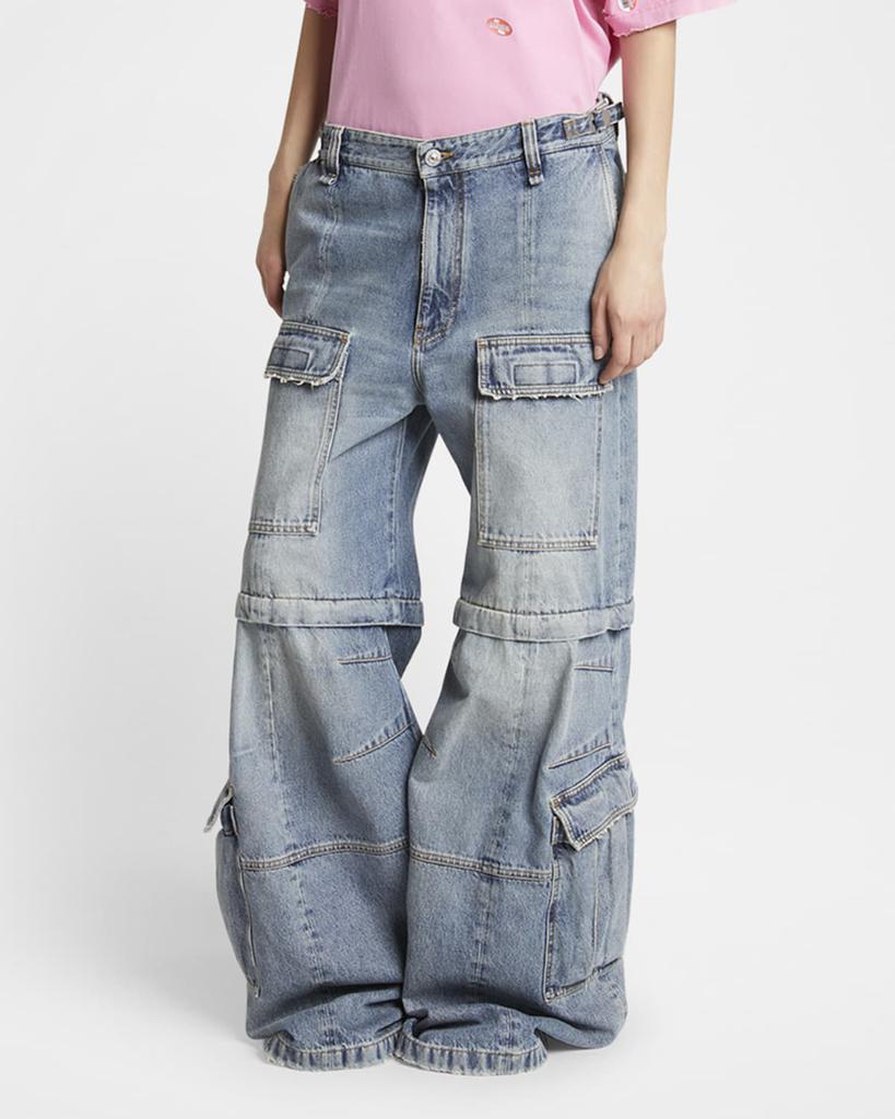 パンツ Balenciaga flared cargo denim pants 331982-45280-BALENCIAGA-UNISEX