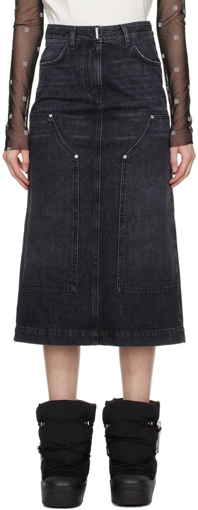 スカート GIVENCHY BLACK MILAN STITCH SKIRT WITH BUTTONS BLACK MILAN STITCH SKIRT WITH BUTTONS – On Sale Now with Up