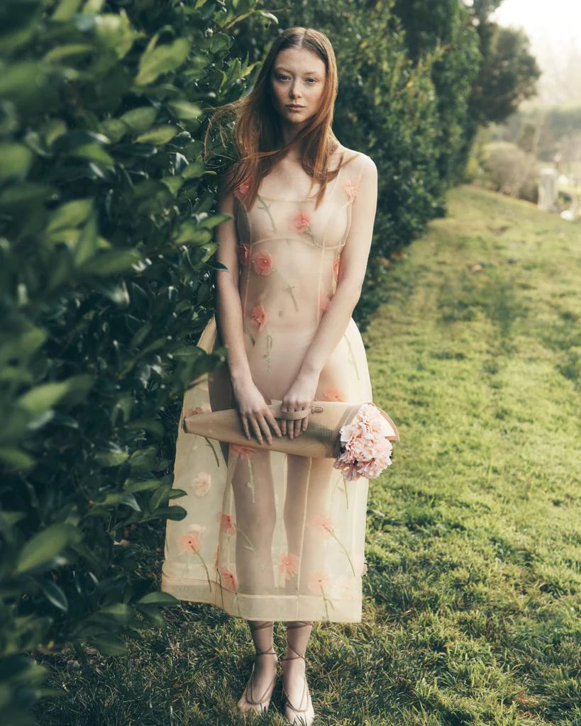Balconette Bust Sheer Midi Dress  On Sale Now with Up to 56% Off |  Discover Exclusive Deals & Savings at BeyondStyle  Authentic Simone Rocha  women|dresses|Women|women's clothing with Limited-Time Discounts, Free